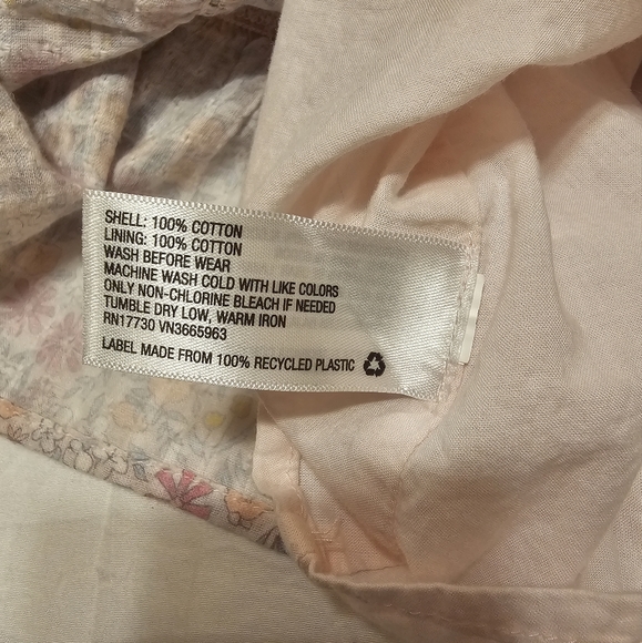 Cat & Jack Floral Light Pink Flutter Sleeve Dress with Diaper cover 18m - Picture 5 of 5